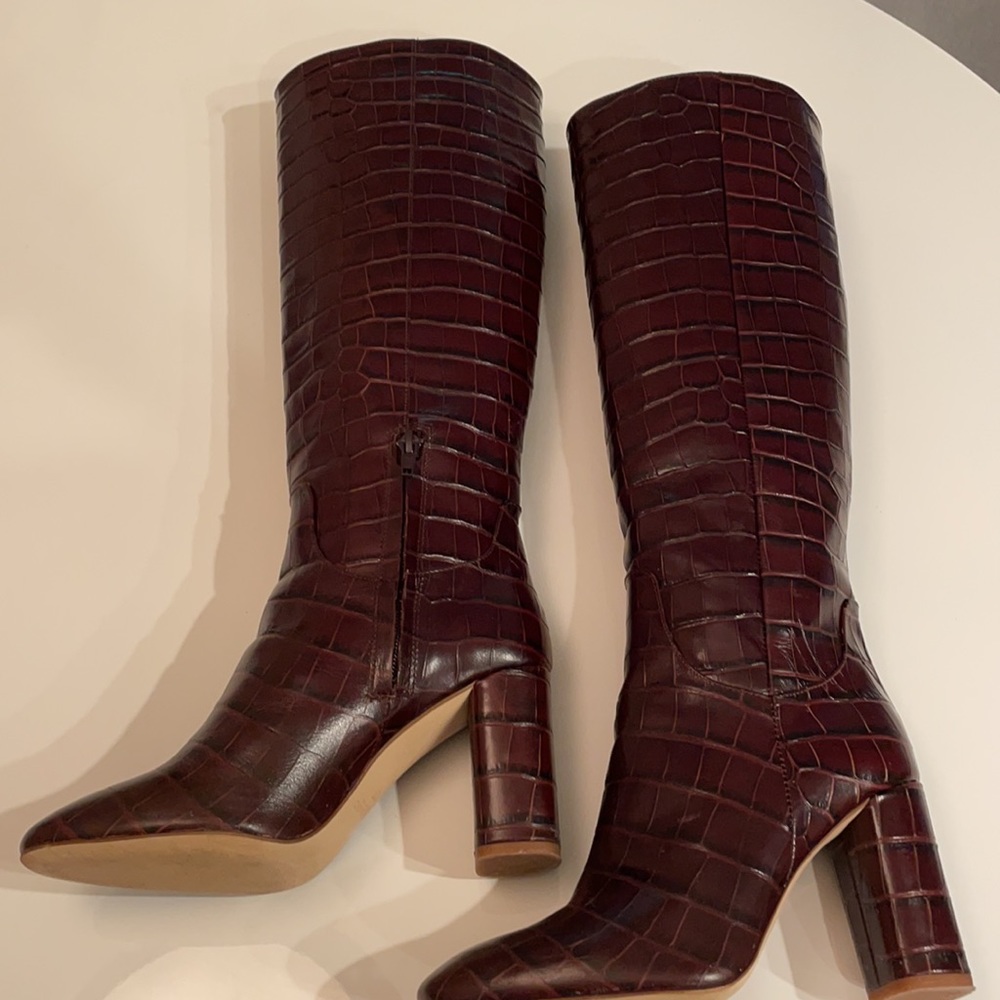 Burgundy Brown Zara Boots - perfect for Fall